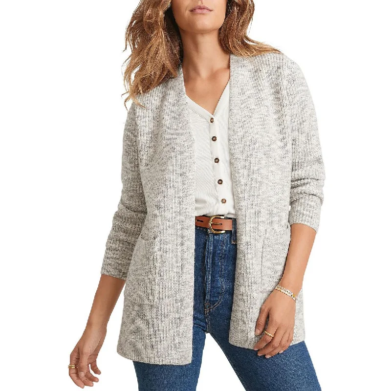 Modernism Marine Layer Womens Updated Cabin Heathered Open Front Cardigan Sweater