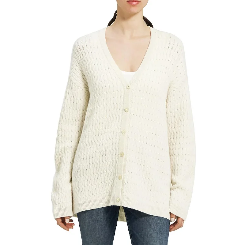 Autumn Selection Theory Womens Cashmere Wool Cashmere Cardigan Sweater
