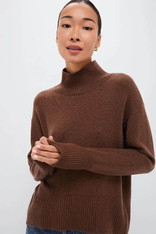 Sexy Fun Brown Roll Neck Jumper