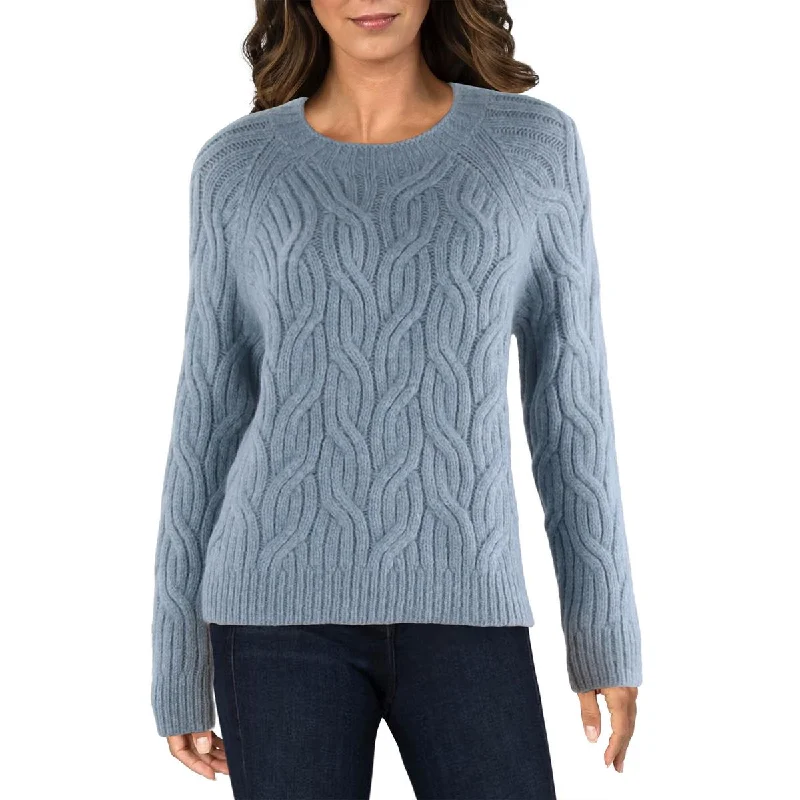 Street Cool Vince Womens Alpaca Cable Knit Pullover Sweater