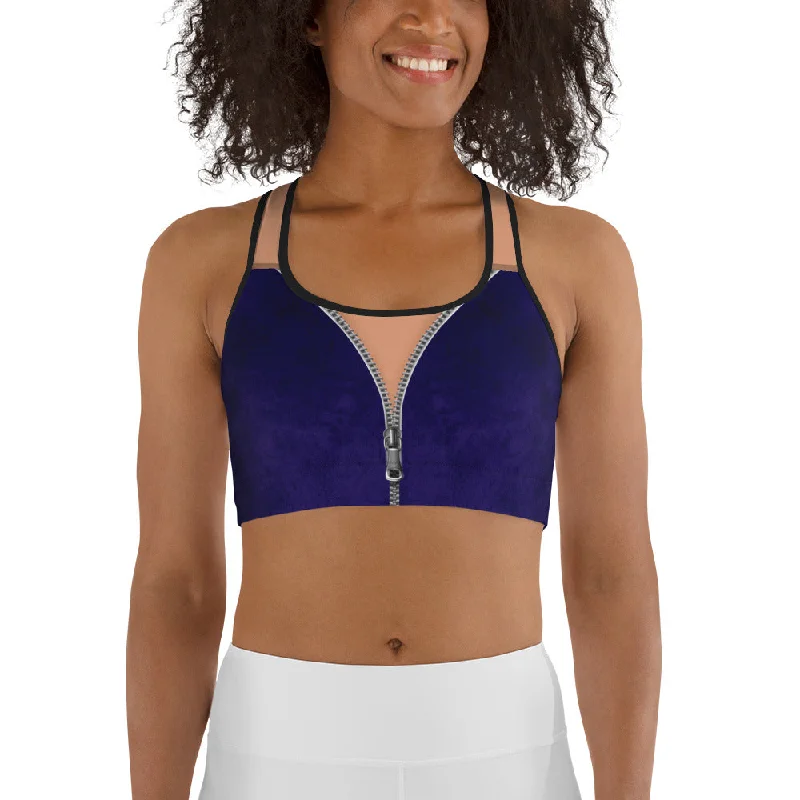 Fashion Selection Open Zipper Sports Bra