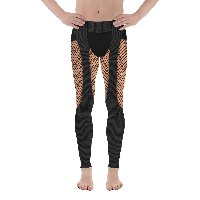 Personalized Series Pin Up Mesh Print Men's Leggings
