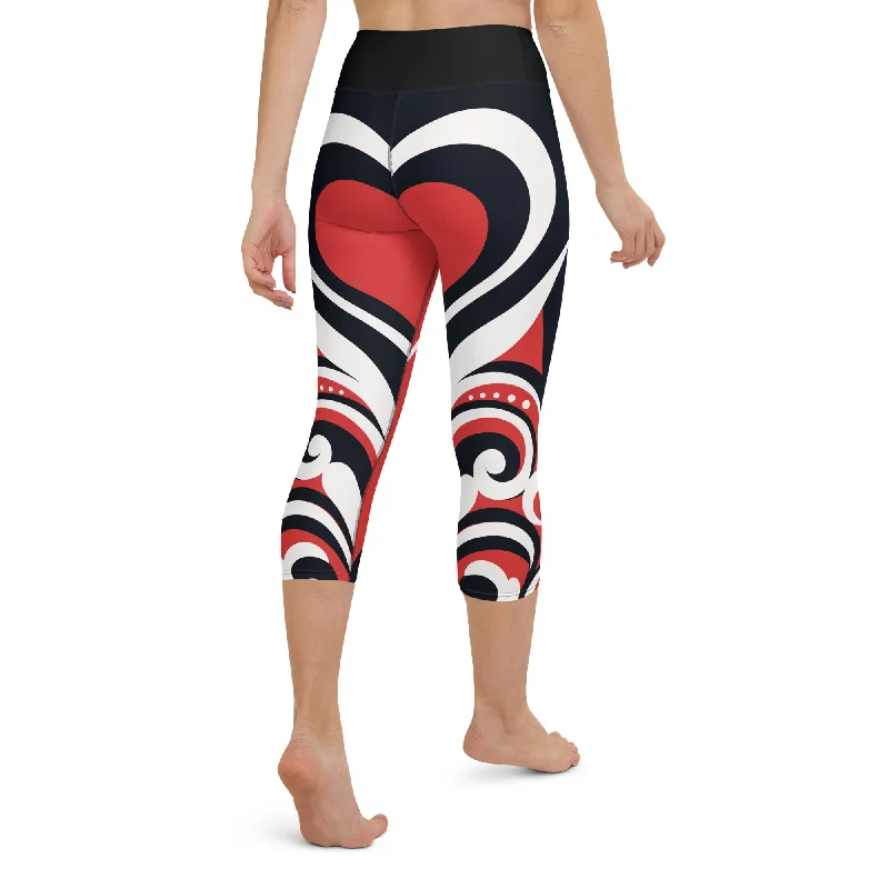 Advanced Customization Swirl Heart Shaped Yoga Capris