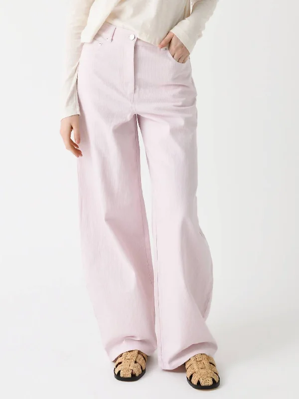Romantic Data Cocoon Striped Pant In Ballerina Combo