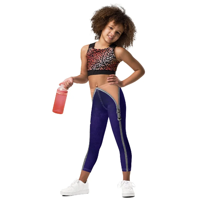 Exquisite Craftsmanship Open Zipper Kid's Leggings