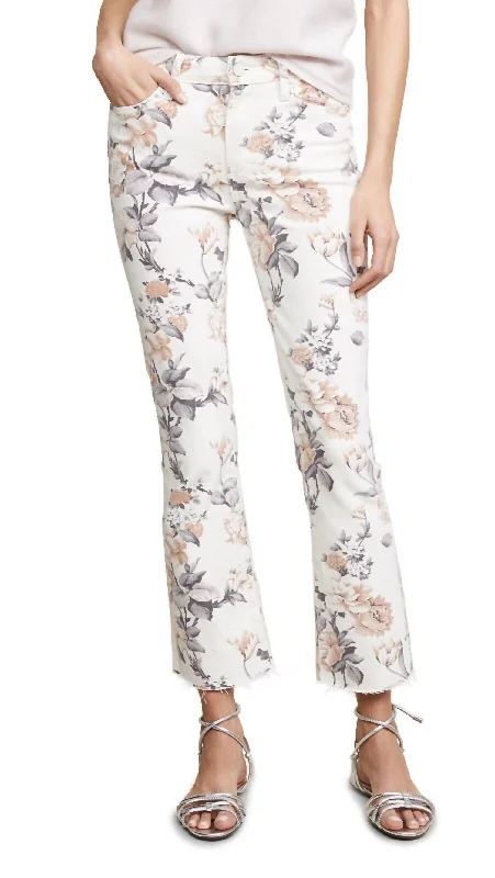French Style Colette Crop Flare Jean In Desert Wildflower