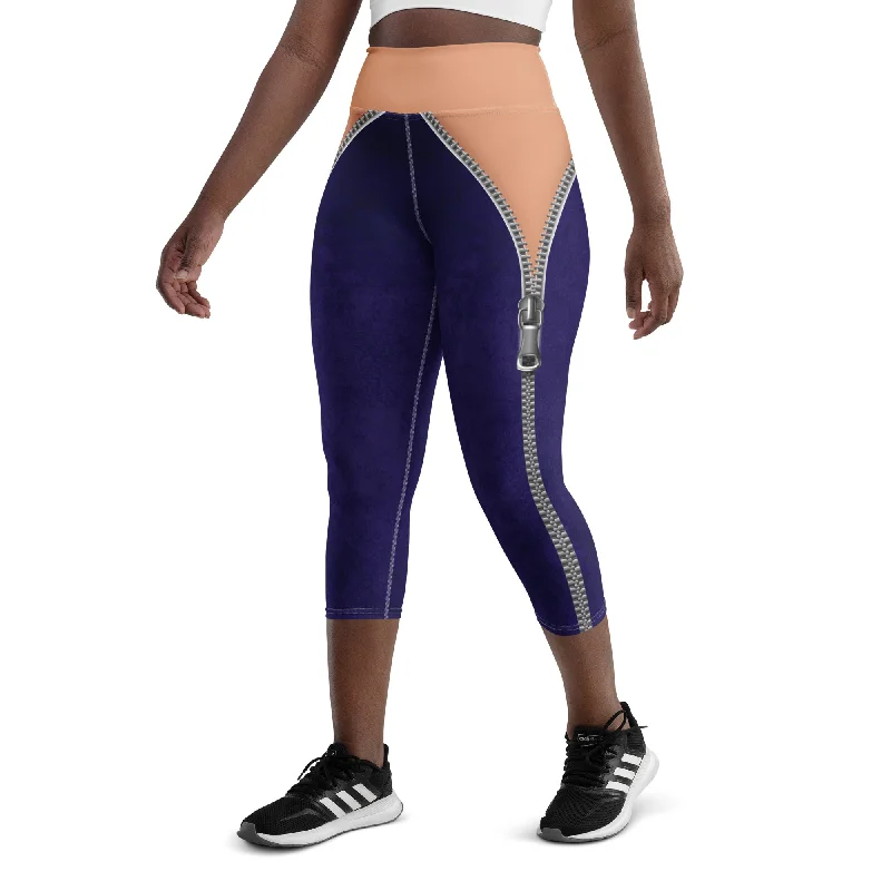High-quality Styles Open Zipper Yoga Capris