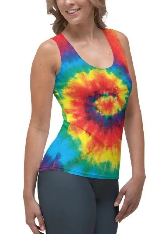Fashionable Prints Colorful Supernova Tie Dye Tank Top