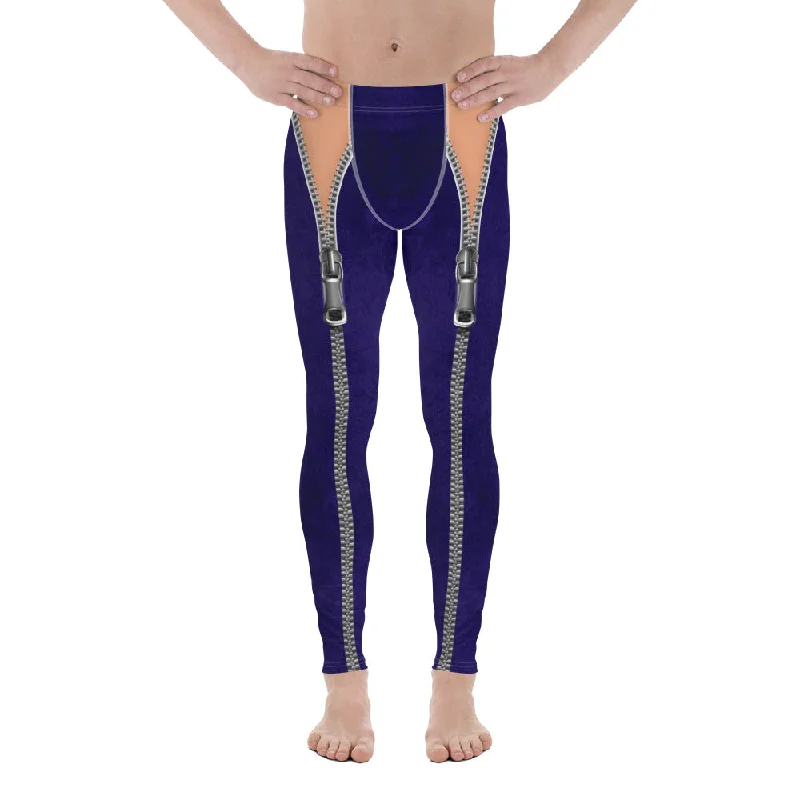 Elegant Design Open Zipper Men's Leggings