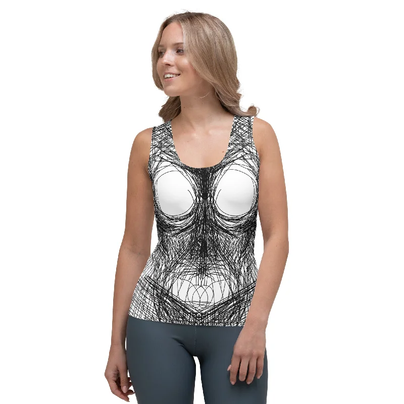 Unique Prints Hand Drawn Tank Top