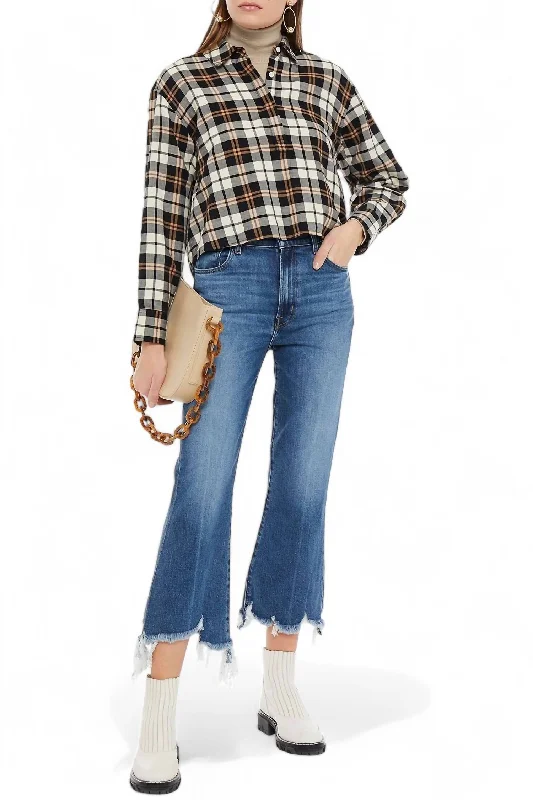 High Street Style Julia High Rise Flare Jean In Wonderland Destruct