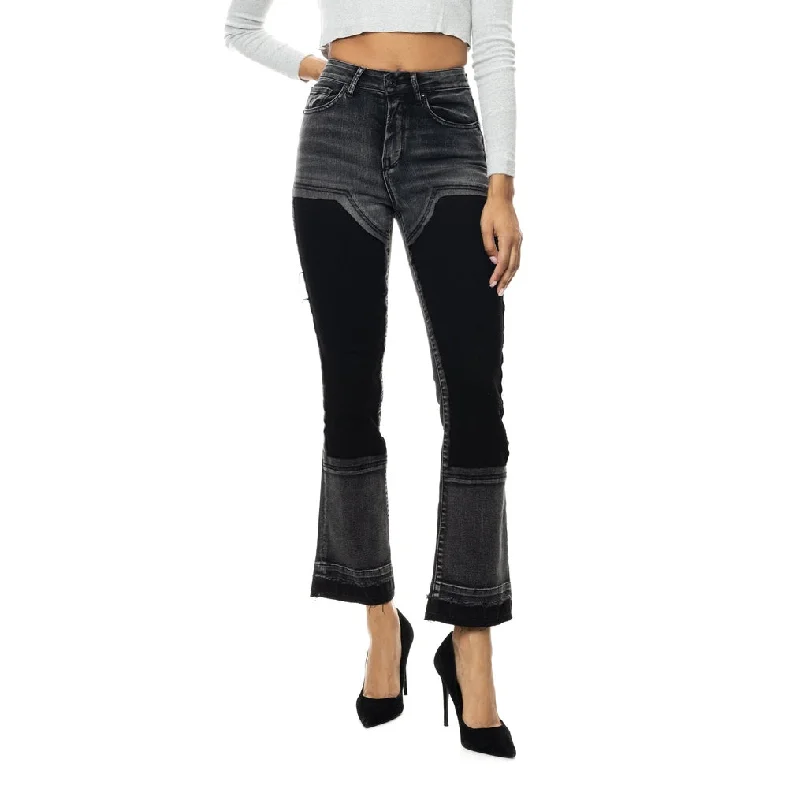 Casual Chic High Rise Slim Flared Carpenter Jeans - Shooting Star Black