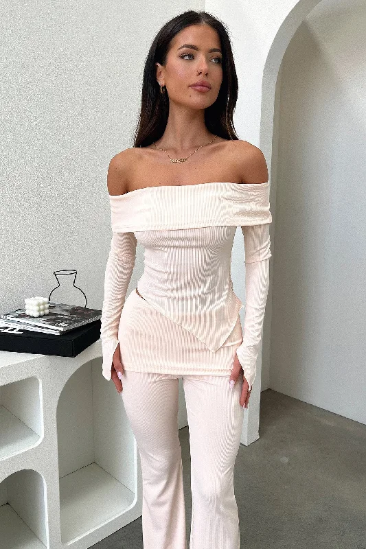 Sweet Style Aniston Top - Beige