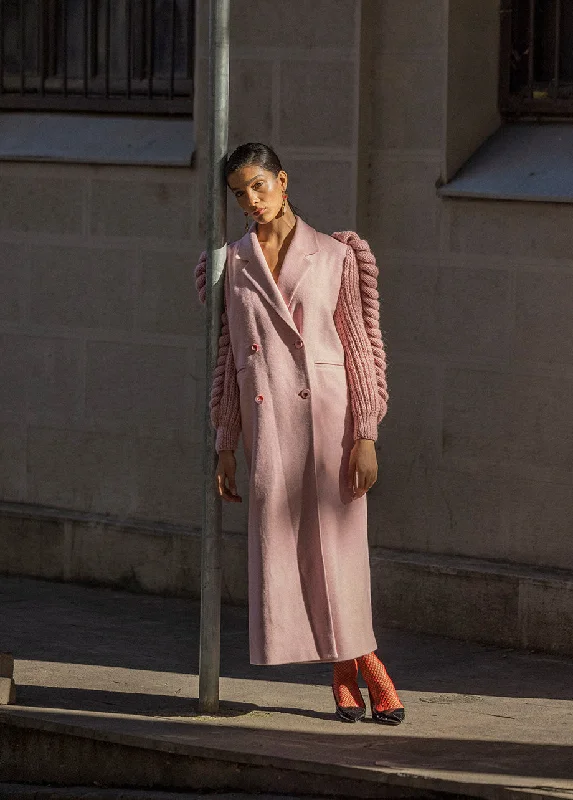 High Street Series KNITTED SLEEVES WOOL COAT