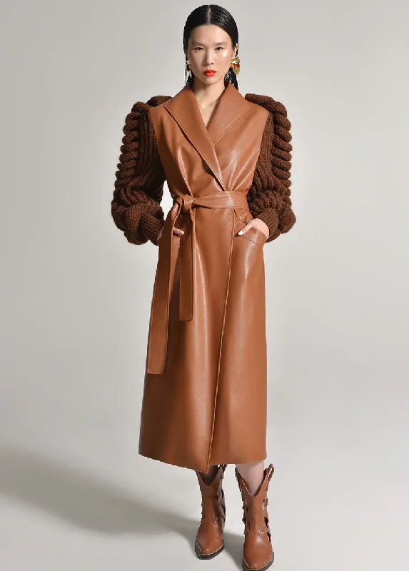 Comfortable Tops LIYA KNITTED SLEEVES COAT