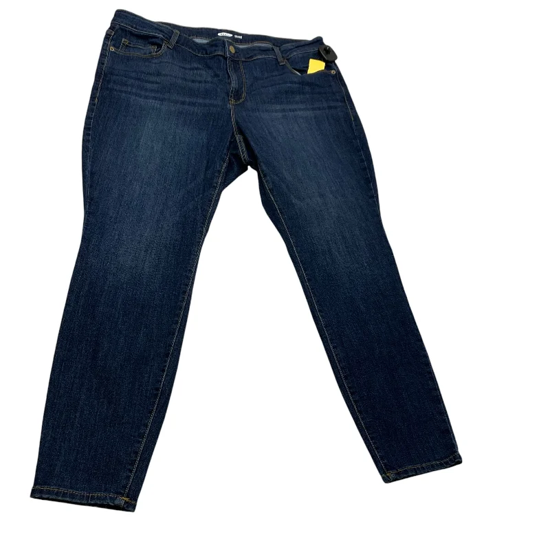 Designer Style Jeans Skinny By Old Navy In Blue Denim, Size: 20
