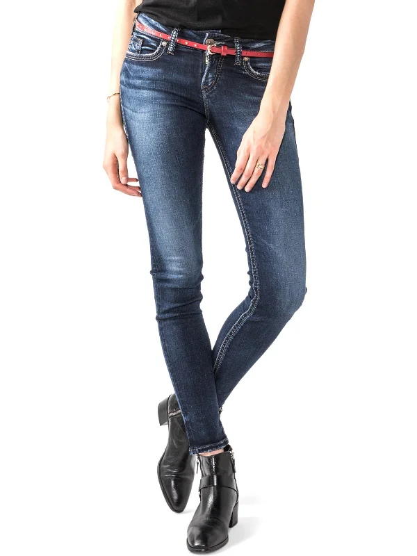 Modernism Suki Womens Denim Mid-Rise Skinny Jeans