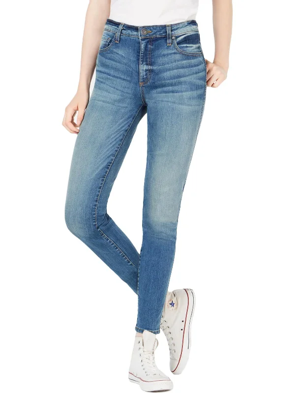 Everyday Comfort Womens Solid High Rise Skinny Jeans