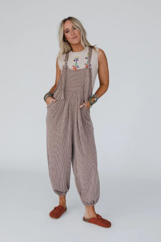 Innovative Design The Nest Tazzlynn Textured Jumpsuit - Acorn