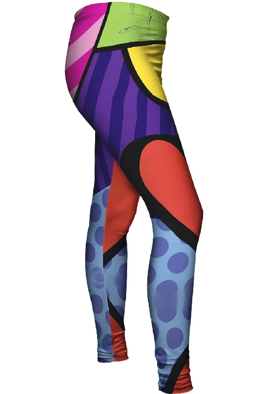 Classic Retro Hearts on Purple and Yellow