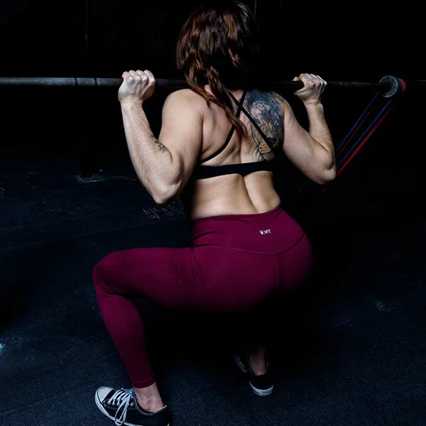 Comfortable And Simple High-ly Recommended Leggings - Cranberry
