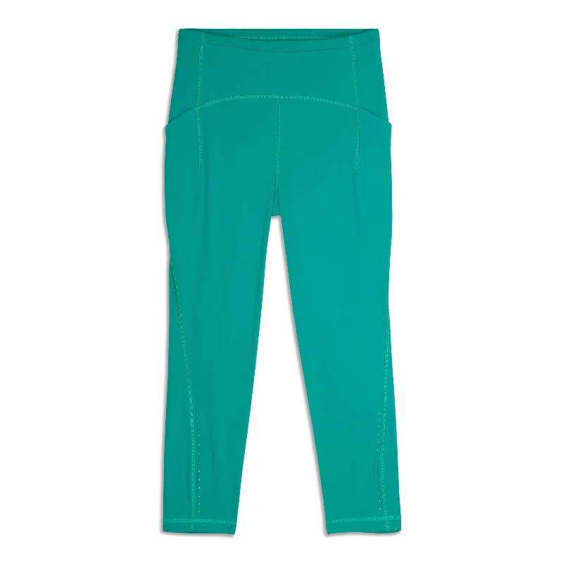 Exquisite Embroidery Swift Speed High-Rise Crop - Resale