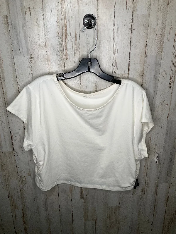 Cool Summer Beige Athletic Top Short Sleeve Old Navy, Size 1x
