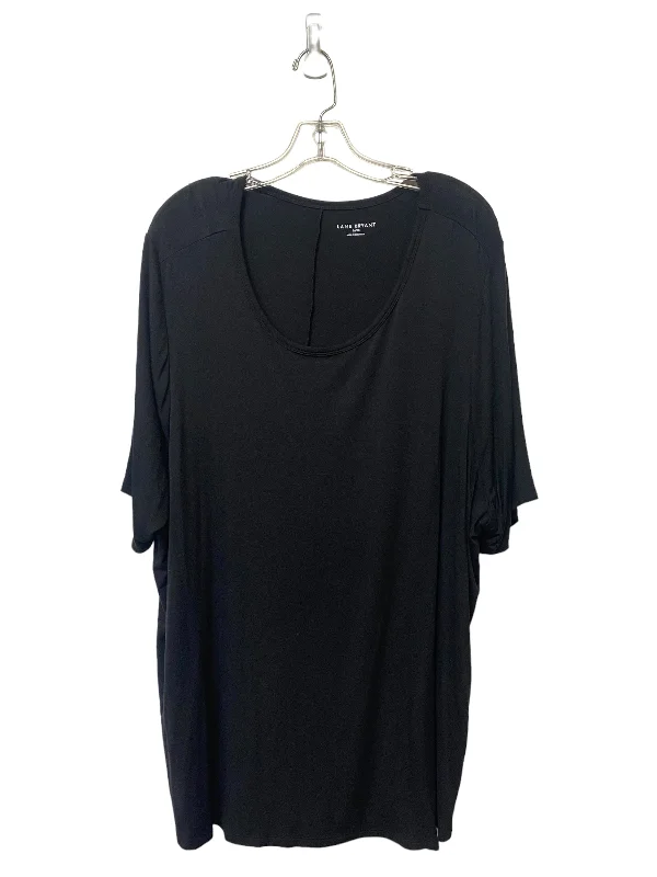 Cozy Street Style Black Top Short Sleeve Lane Bryant, Size 3x