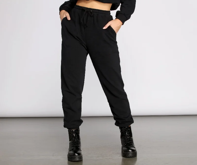 Weekend Comfort Wear Comfy Vibes Knit Joggers