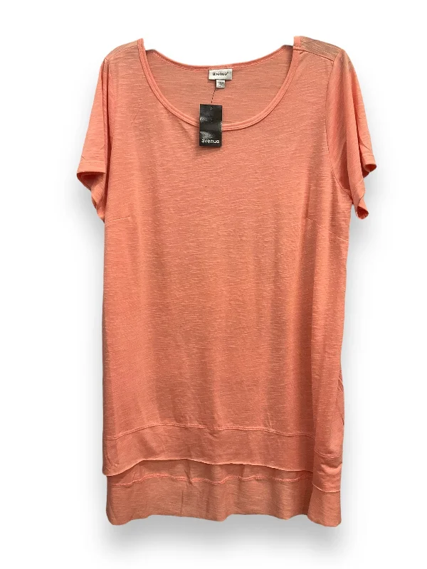 Cozy Outerwear Peach Top Short Sleeve Avenue, Size 1x