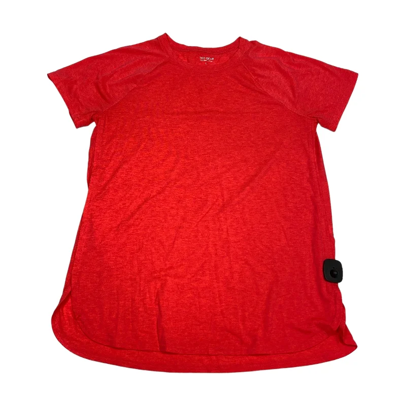 Relaxed Looks Red Athletic Top Short Sleeve Tek Gear, Size L