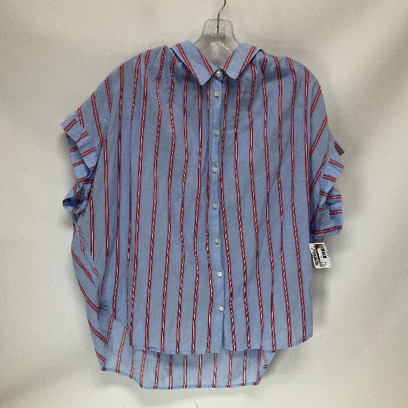 Exquisite Fabrics Top Short Sleeve By Madewell In Striped Pattern, Size: Xl