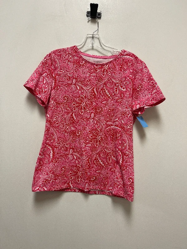 Cozy Essentials Top Short Sleeve By Talbots In Red, Size: M