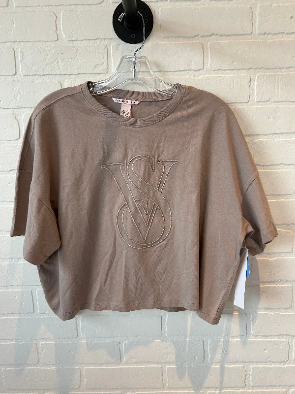 New Autumn And Winter Styles Top Short Sleeve By Victorias Secret In Tan, Size: L