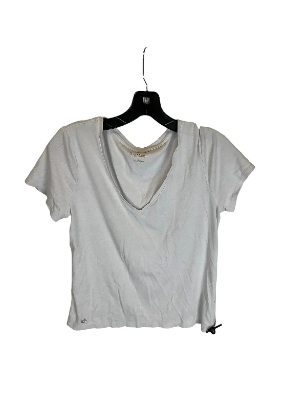 Modern Comfort Wear White Top Short Sleeve Designer Lilly Pulitzer, Size L