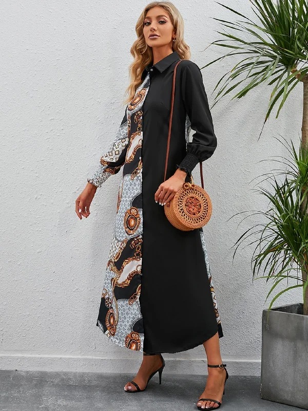 Stunning Fashion KittenAlarm - Printed long sleeve shirt dress