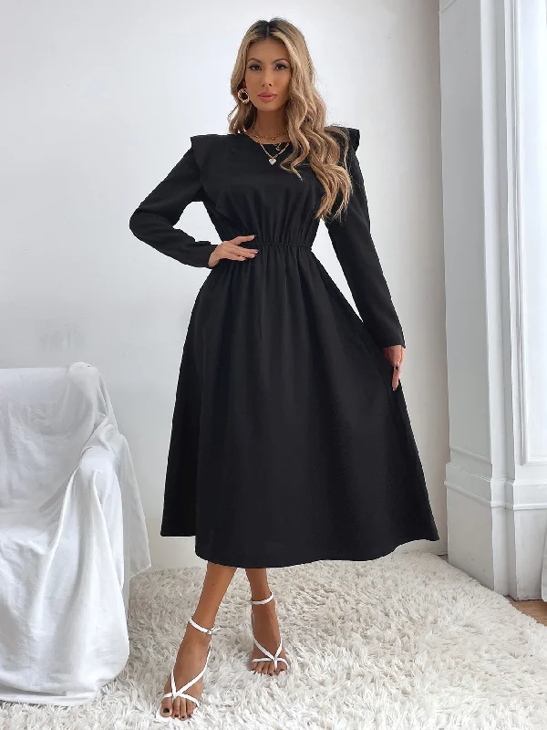 Easy Chic Wear KittenAlarm - Elastic Waist Flare Dress