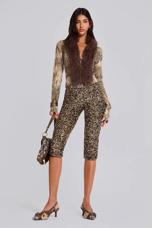 Summer Comfort Dirty Cash Sequin Capris