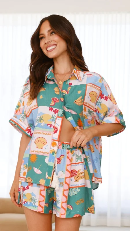 Relaxed Dresses Mila Shorts - Praia Print