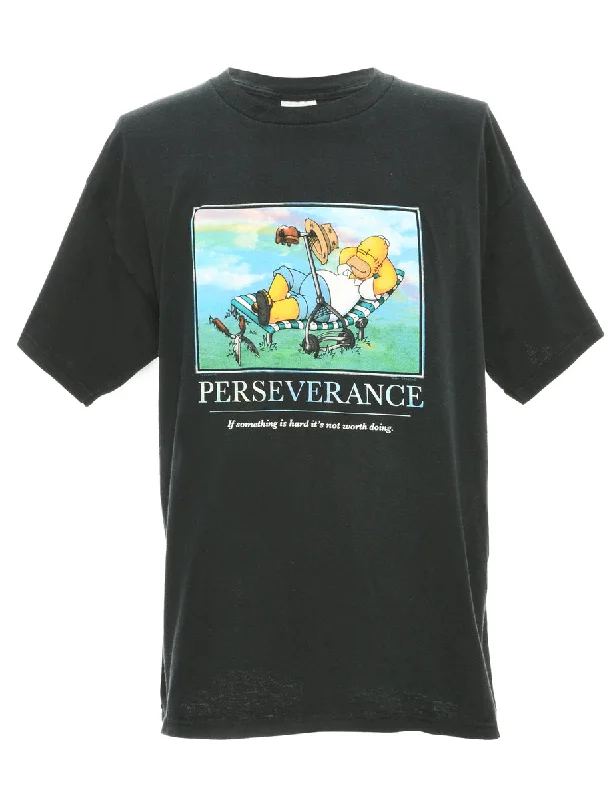 Smart Casuals Perseverance Cartoon T-shirt - L