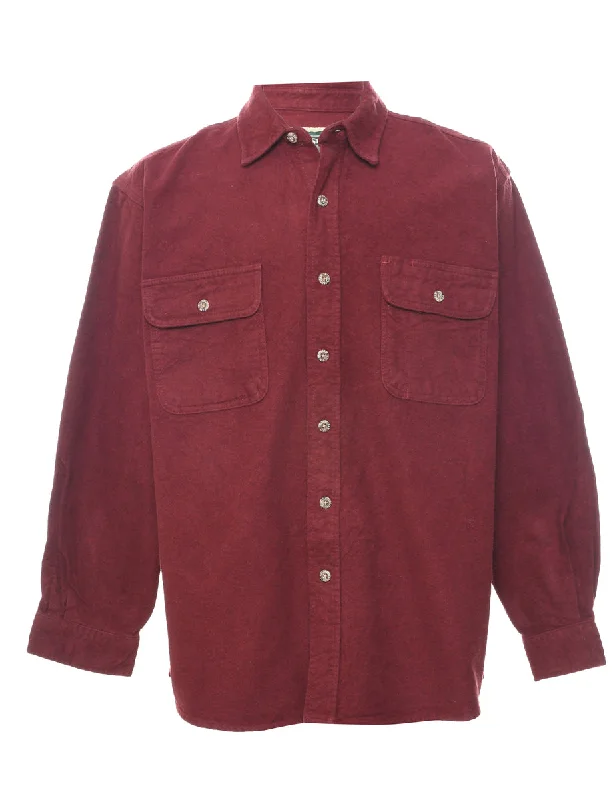 Unique Prints Plum Flannel Shirt - L