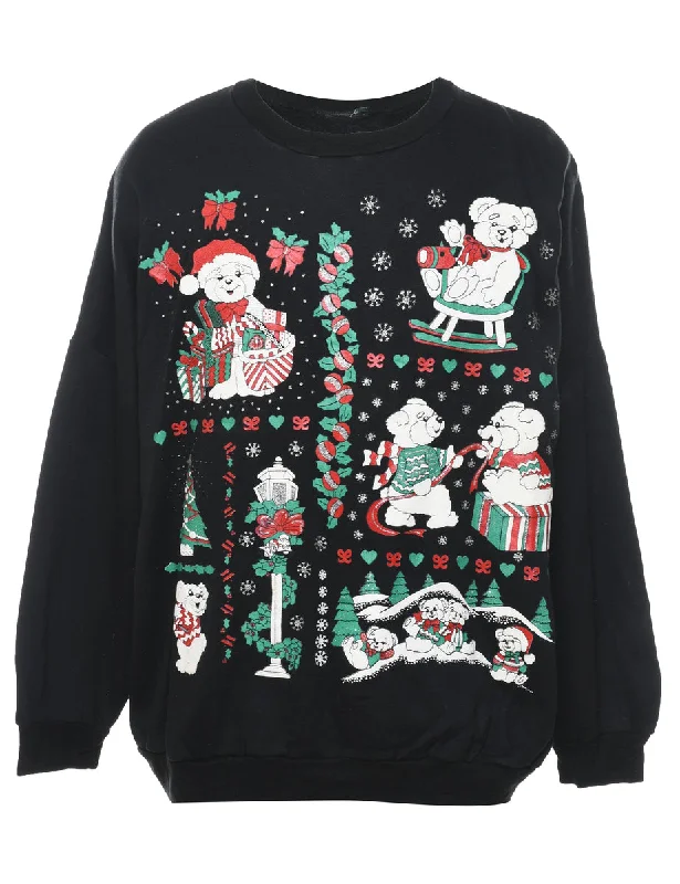 Body Design Polar Bear Design Christmas Sweatshirt - L