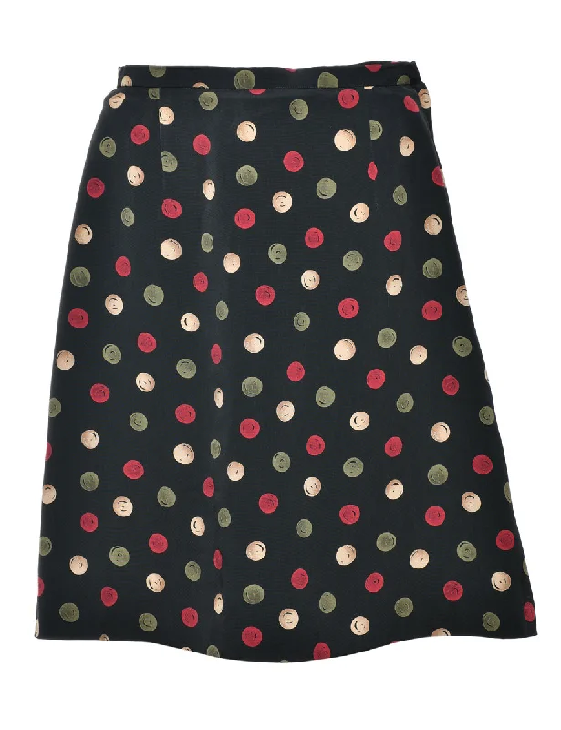 Leisure Sports Polka Dot A-line Skirt - S