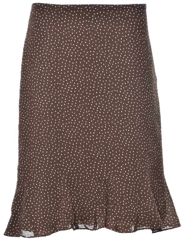 Relaxed Wear Polka Dots Pencil Skirt - M