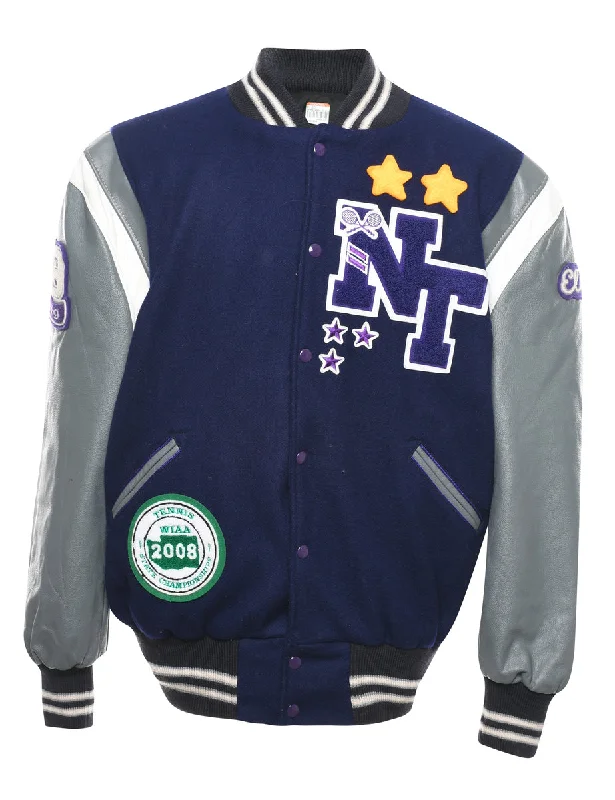 Relaxed Fashion Popper Front Team Jacket - XL