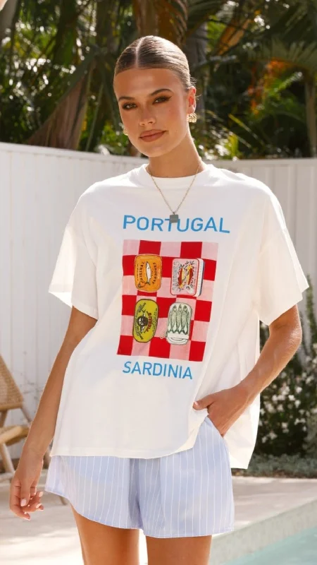 Timeless Comfort Portugal Top and Shorts Set - White/Blue